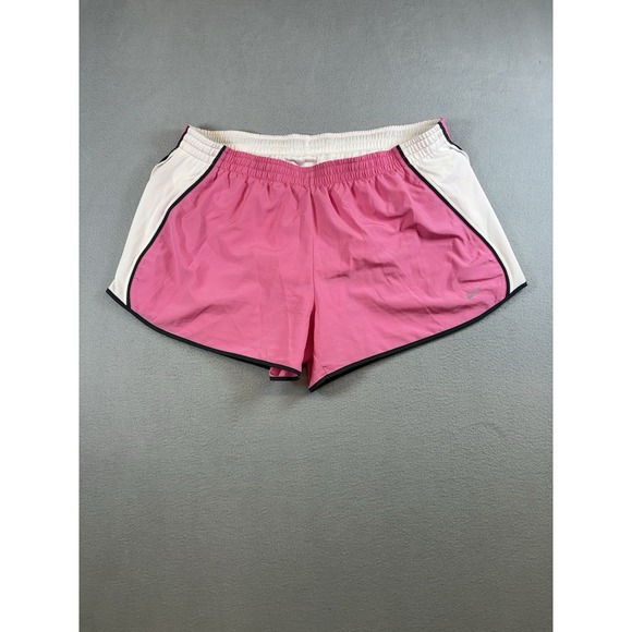 Nike Pants - Nike Dri-FIT Tempo Running Shorts‎ Women's XL Pink White Athletic Lined